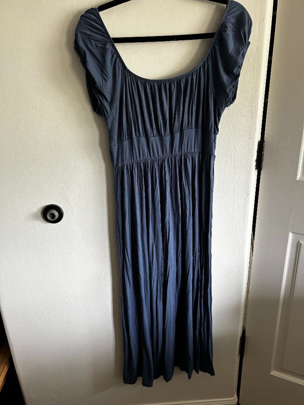 SOZY Soft Blue Midi Dress with Scoop Bust | Size L